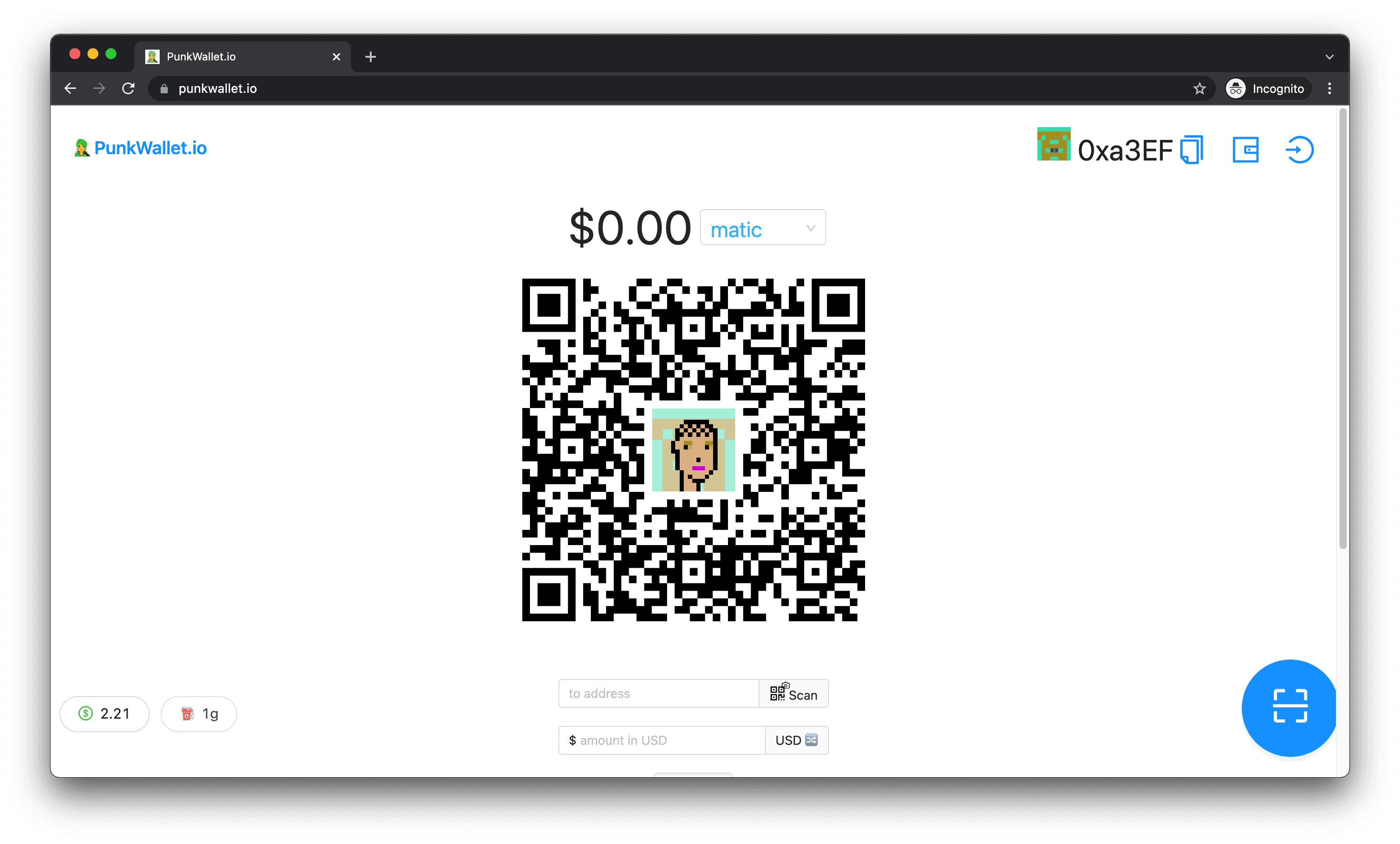 Example of a PunkWallet.